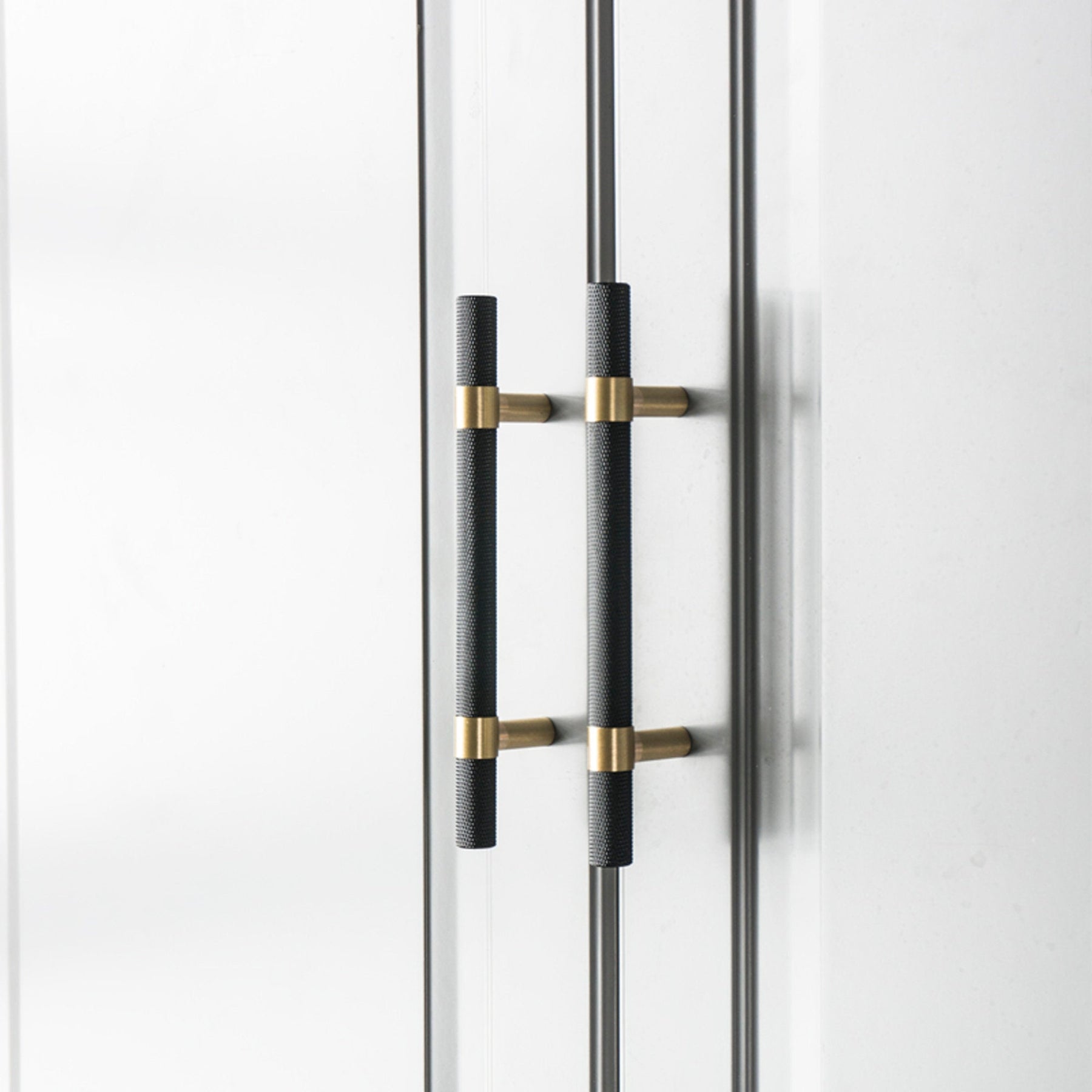 Solid Knurled Wardrobe Bar Handles