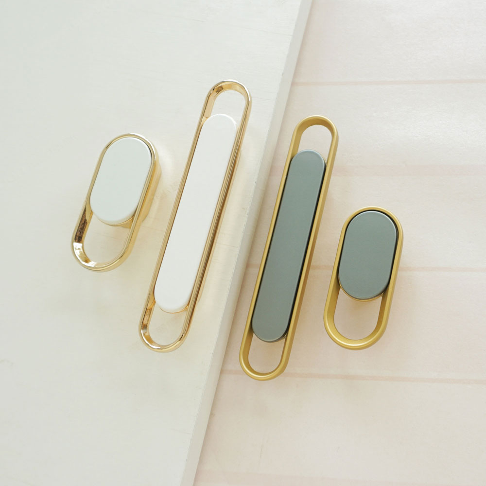 Brushed Brass Drawer Pull Handles