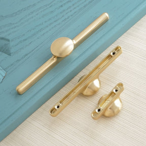 Brushed Brass Cabinet Drawer Handles