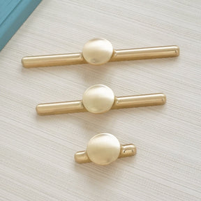 Brushed Brass Cabinet Drawer Handles