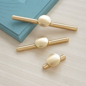 Brushed Brass Cabinet Drawer Handles