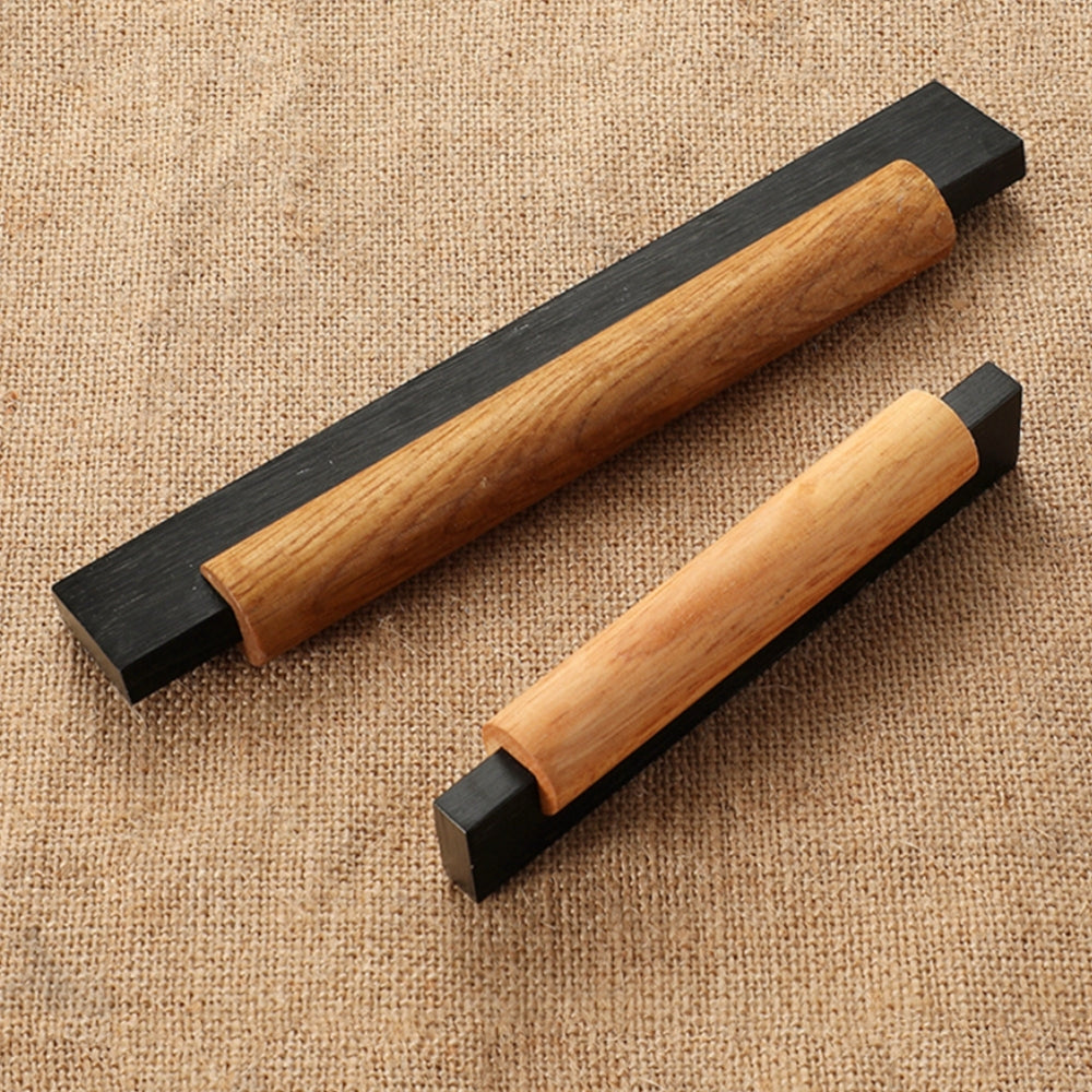 2 Pack Natural Wood Kitchen Cabinet Handles