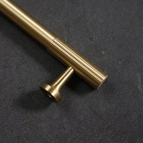 Linear Knurled Solid Brass Cabinet Handles