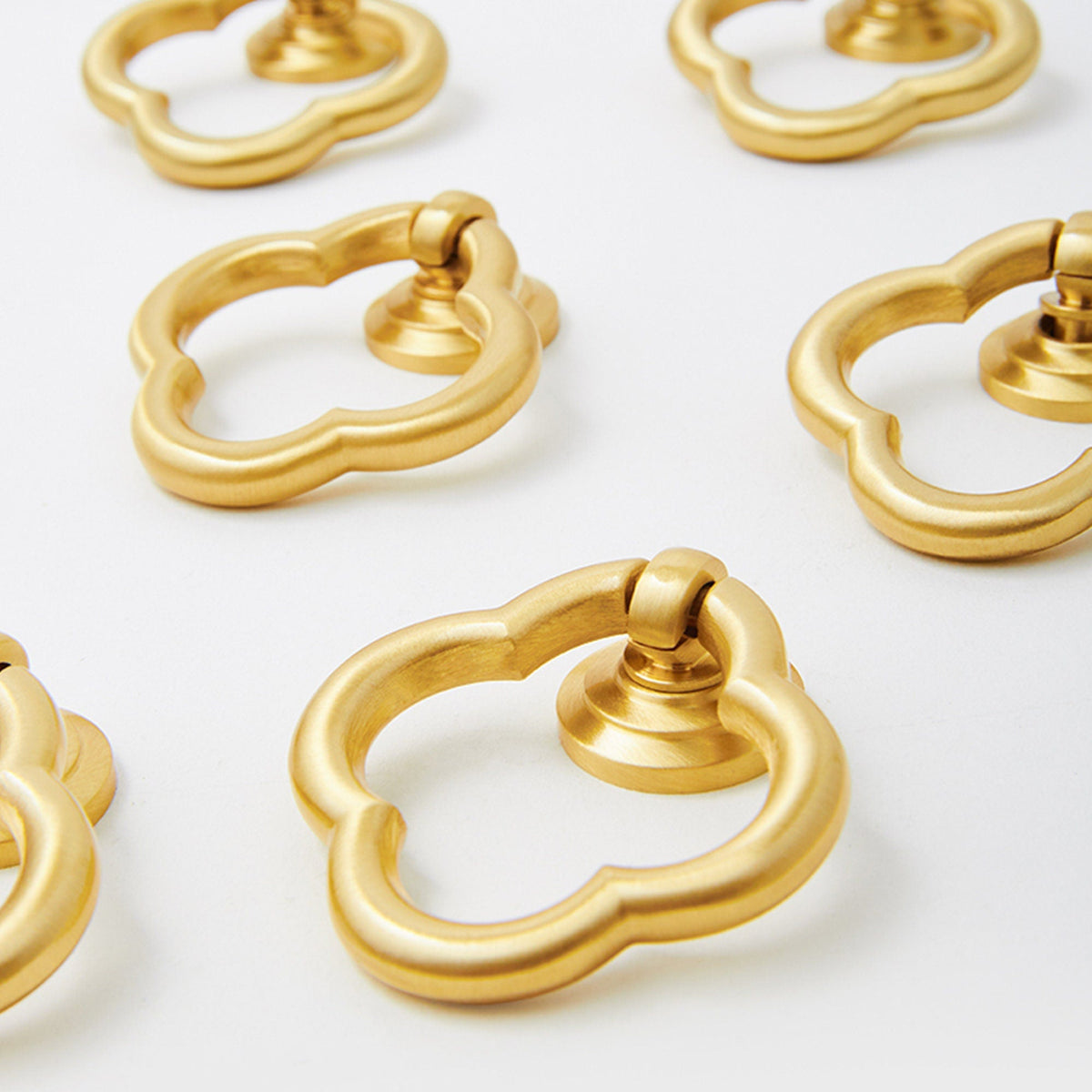 Flower Brass Gold Cabinet Knobs