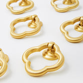 Flower Brass Gold Cabinet Knobs