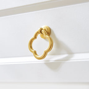 Flower Brass Gold Cabinet Knobs