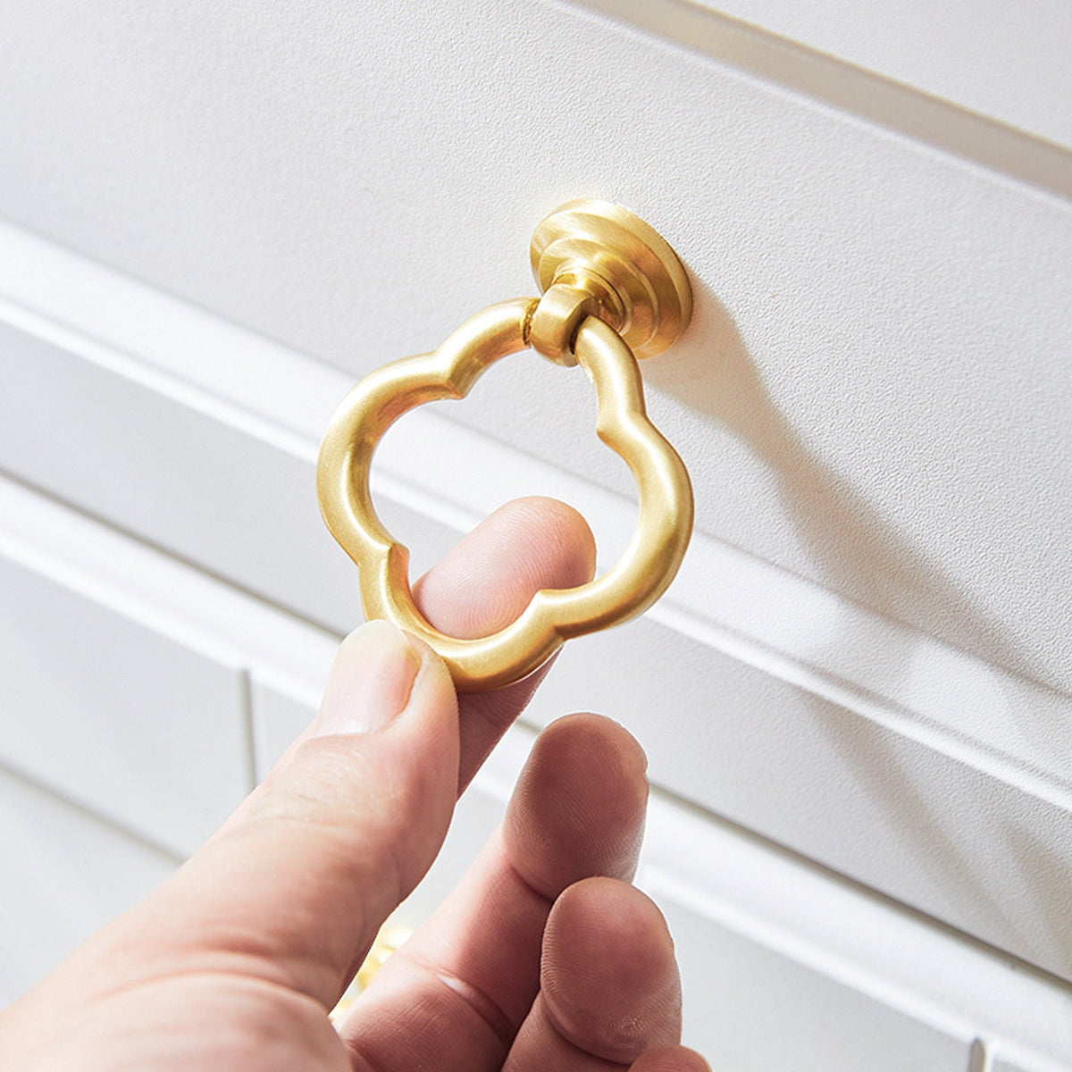 Flower Brass Gold Cabinet Knobs