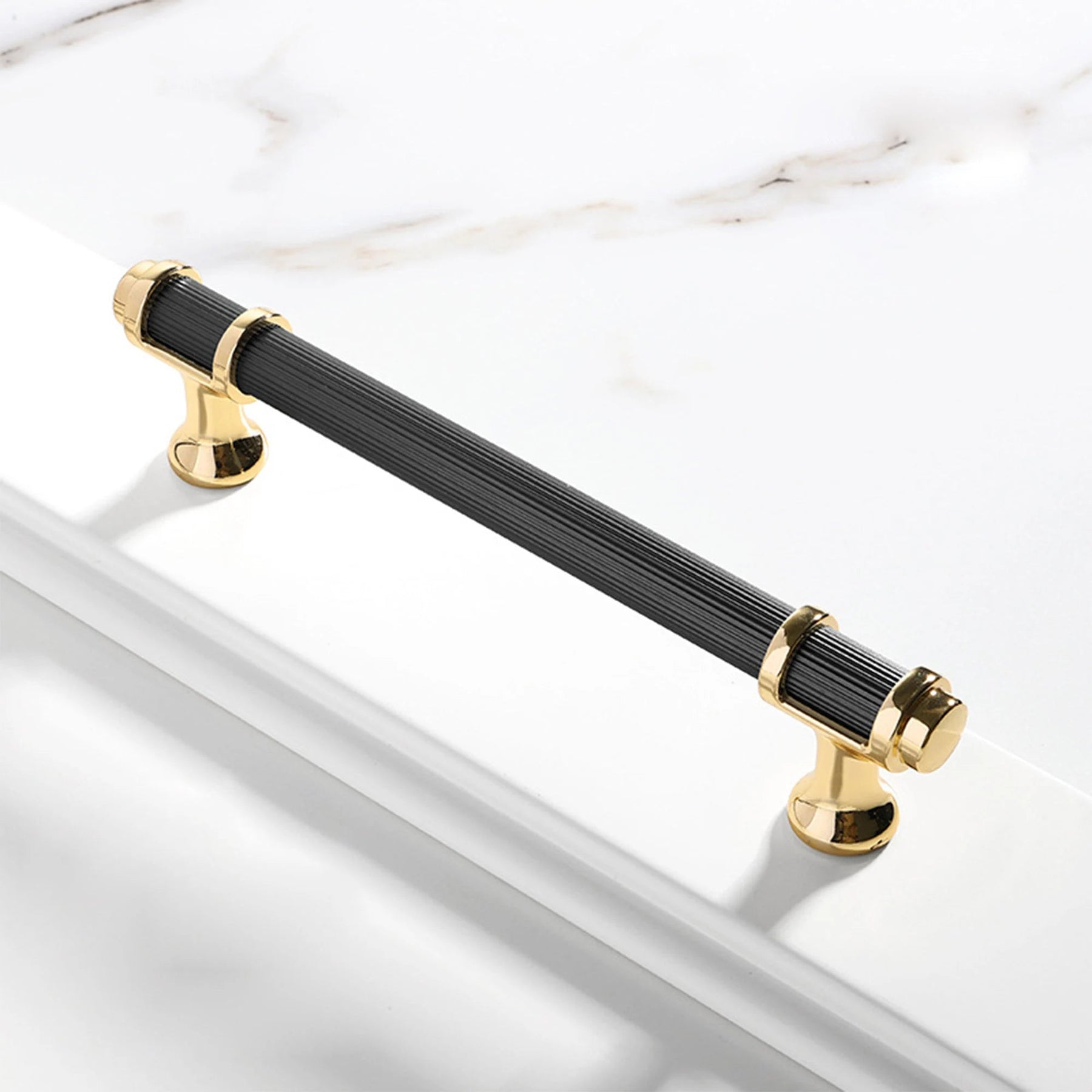 Black Gray Wardrobe Bar Handles