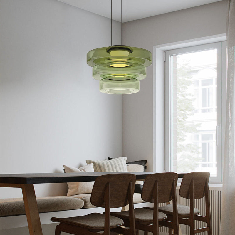 Modern Multi-Layer Glass Pendant Ceiling Light