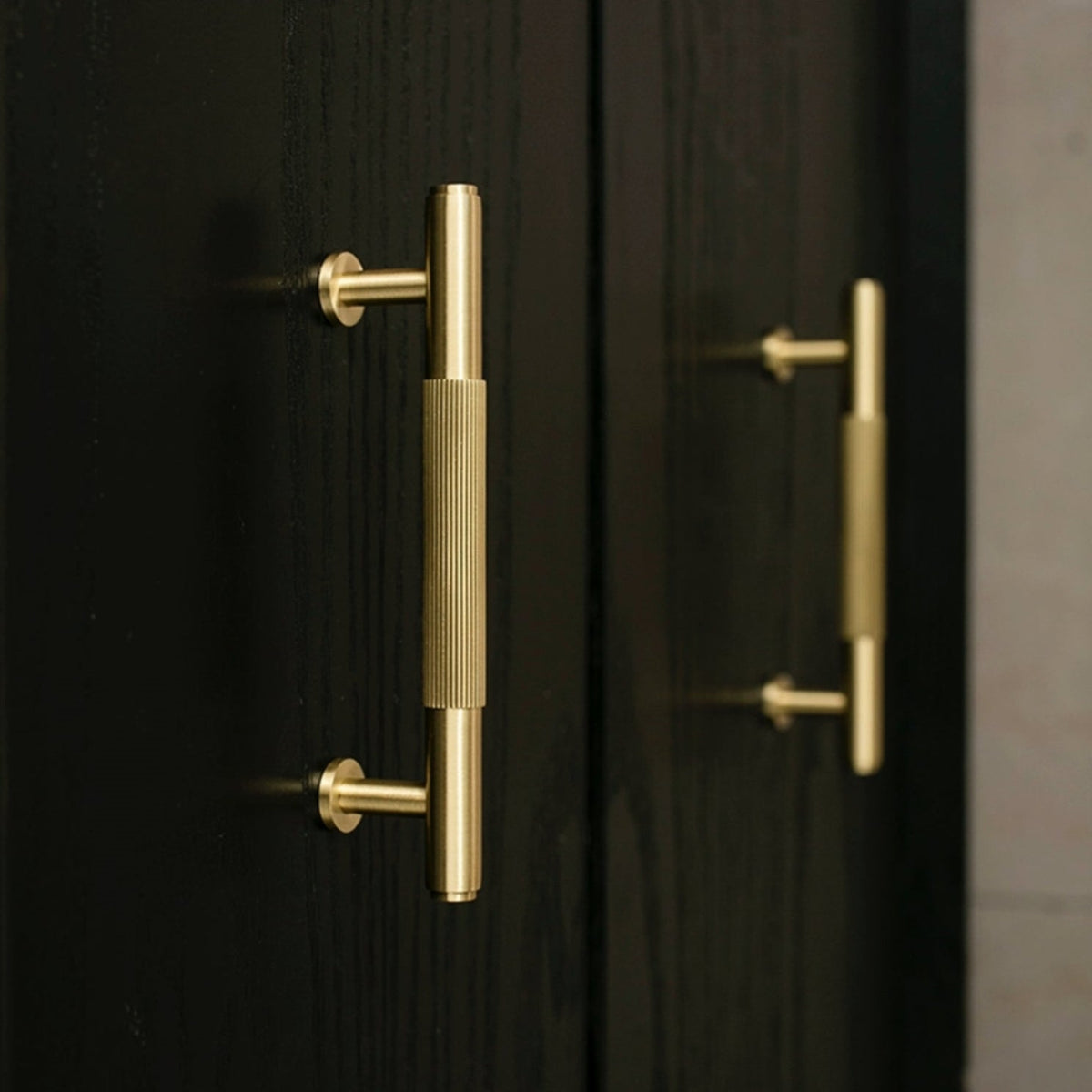 Solid Brass Striped Bar Cabinet Handles