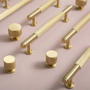 Solid Brass Striped Bar Cabinet Handles