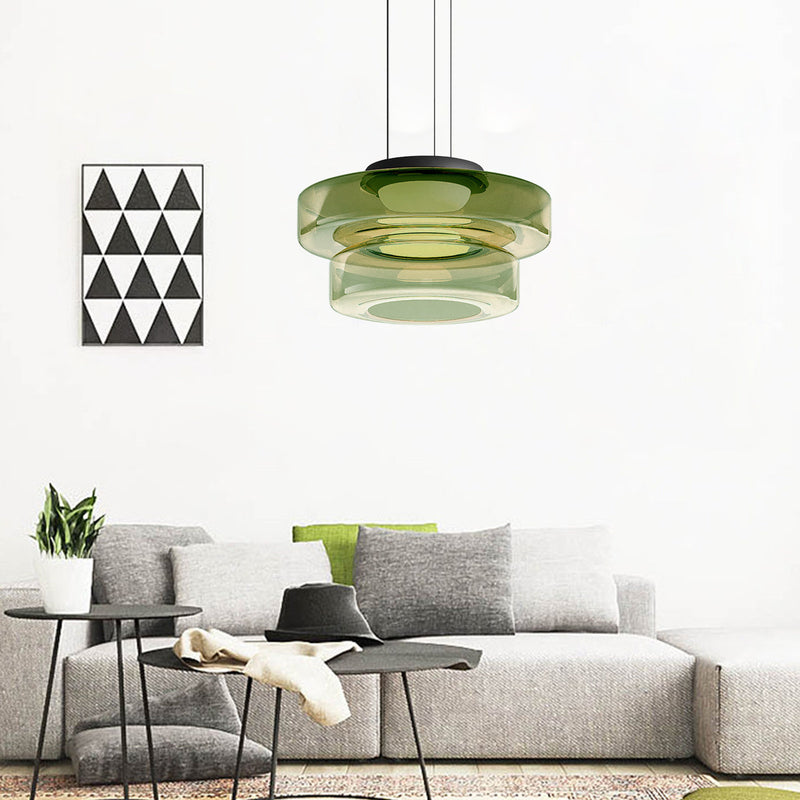 Modern Multi-Layer Glass Pendant Ceiling Light