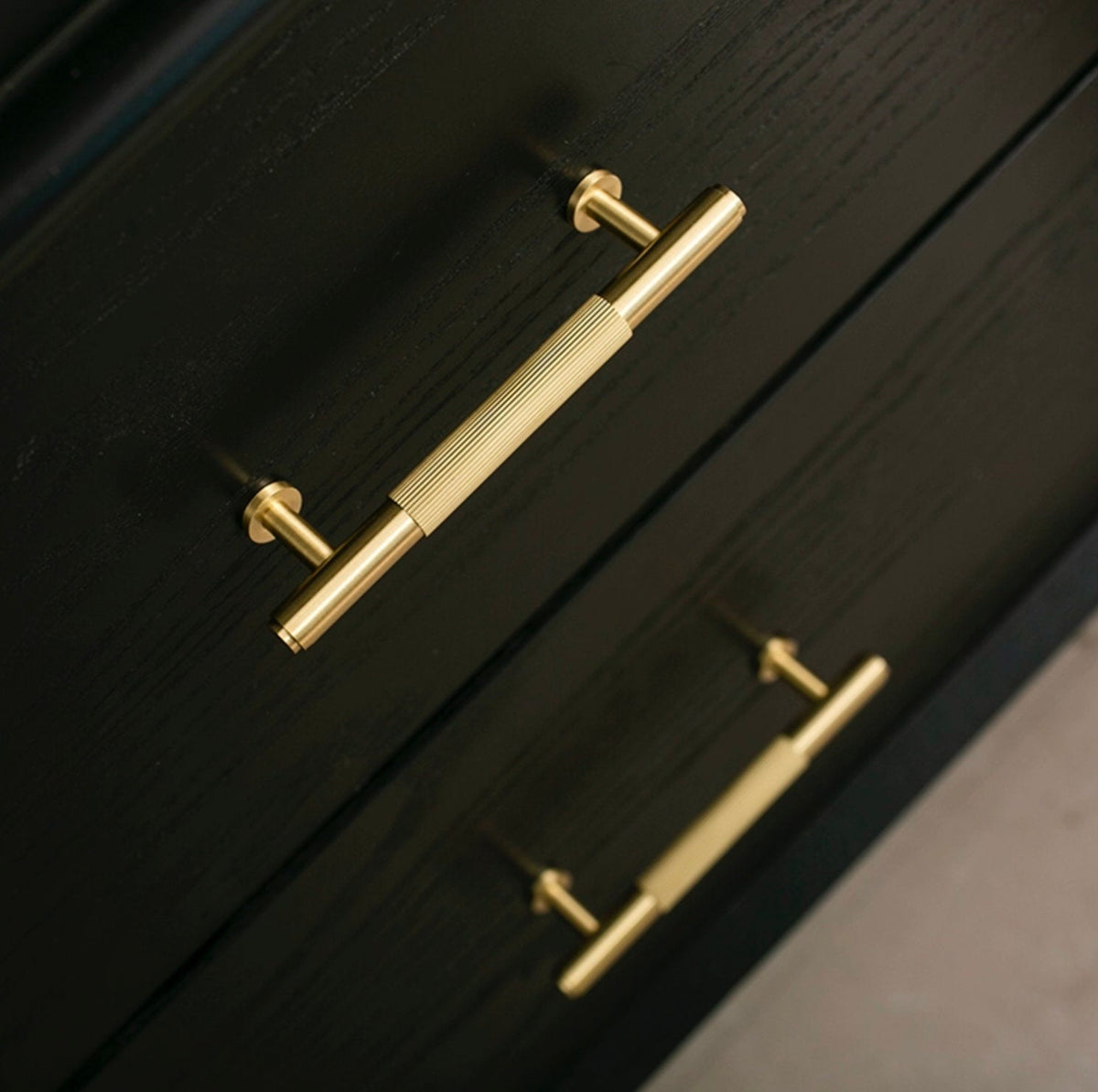 Solid Brass Striped Bar Cabinet Handles