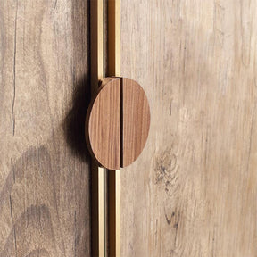 A Pair of Semicircle Wooden Wardrobe Cabinet Pull Handles